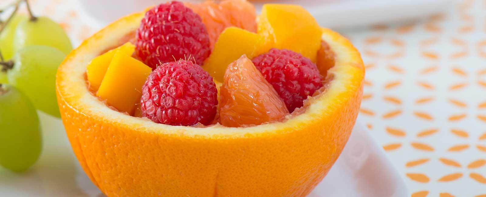 Fruit Salad in Orange Bowls - Welch's