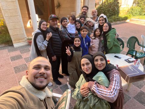 Final family photo before leaving Chbanieh and returning to the south.