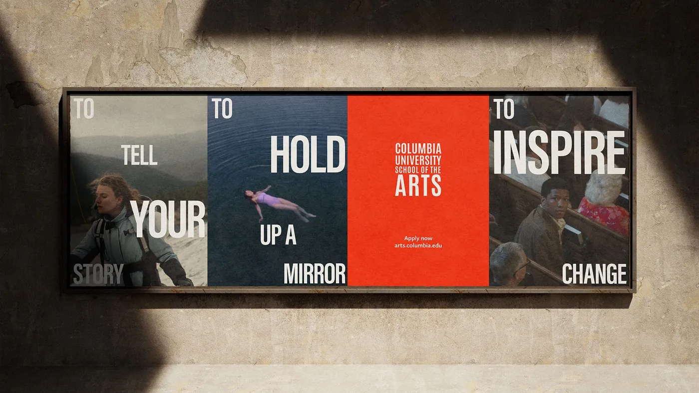 Billboard with Columbia University School of the Arts ad