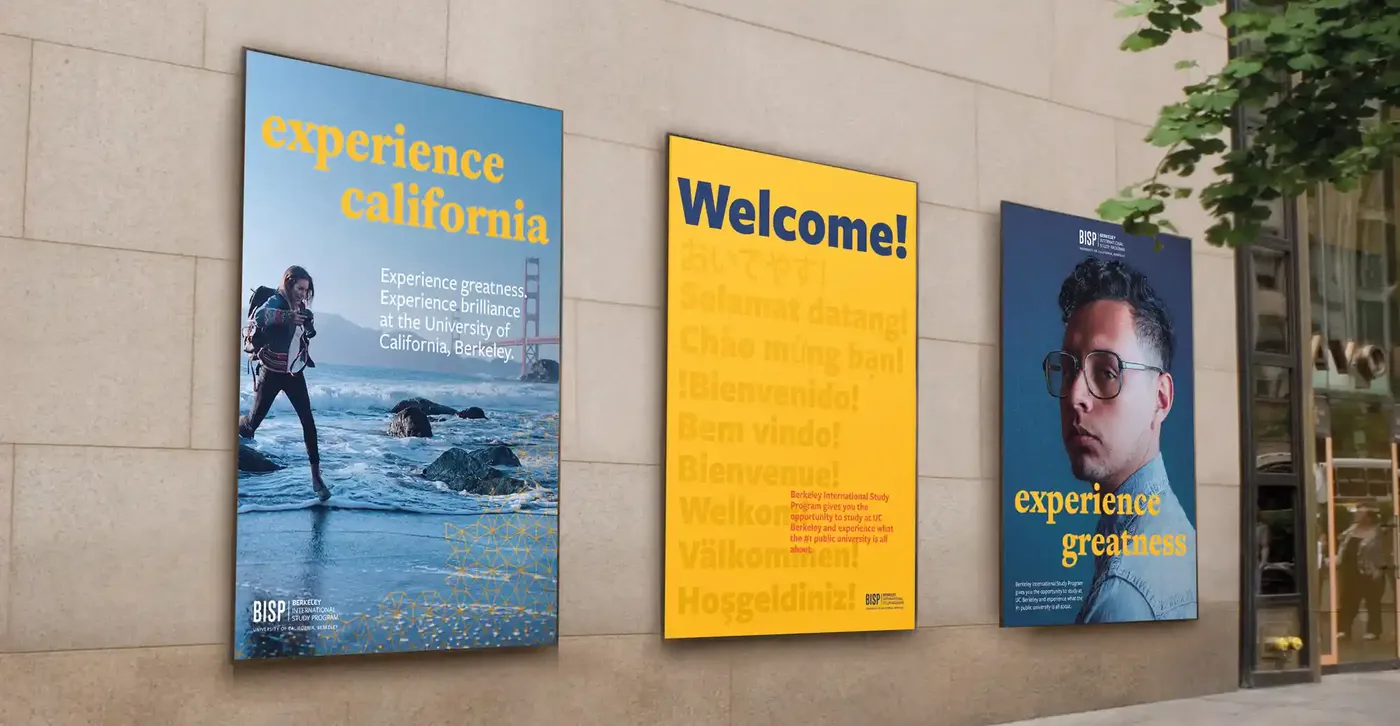 Three posters on a wall