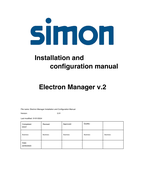 Installation manual Electron Manager
