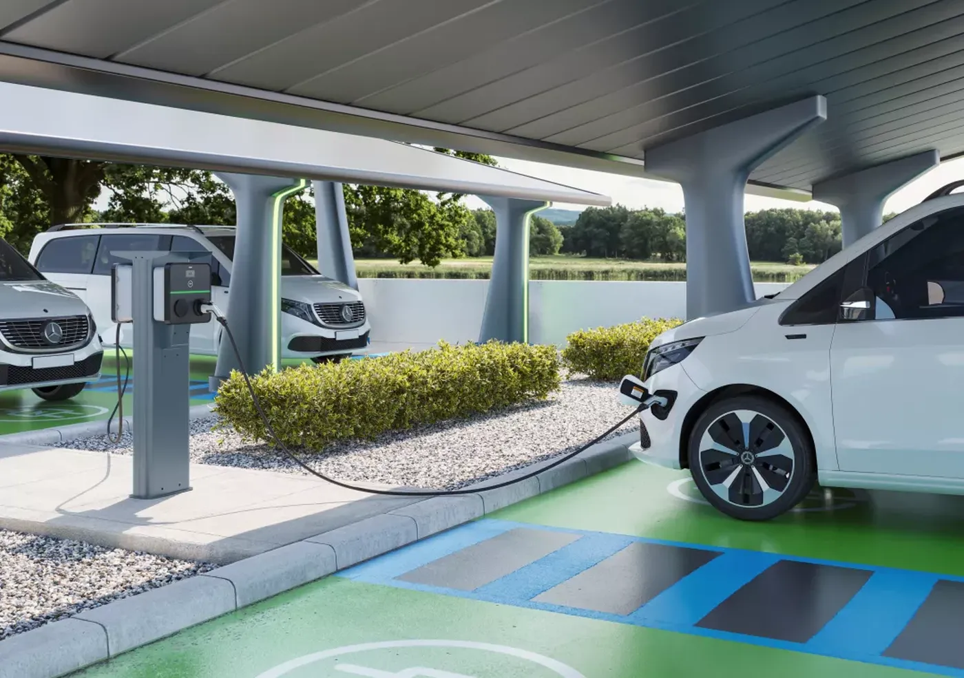 Simon Xenon charger installation in hotel car park