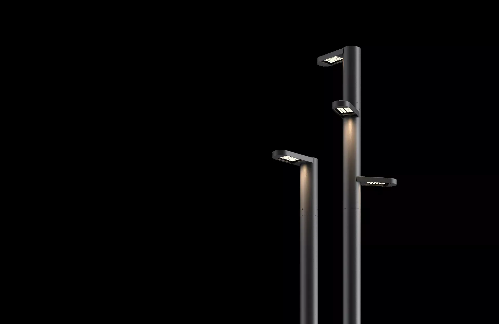 Simon Aurum Hera LED decorative light point in urban environment