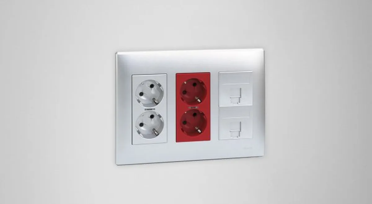 Simon 500 Cima in aluminium finish