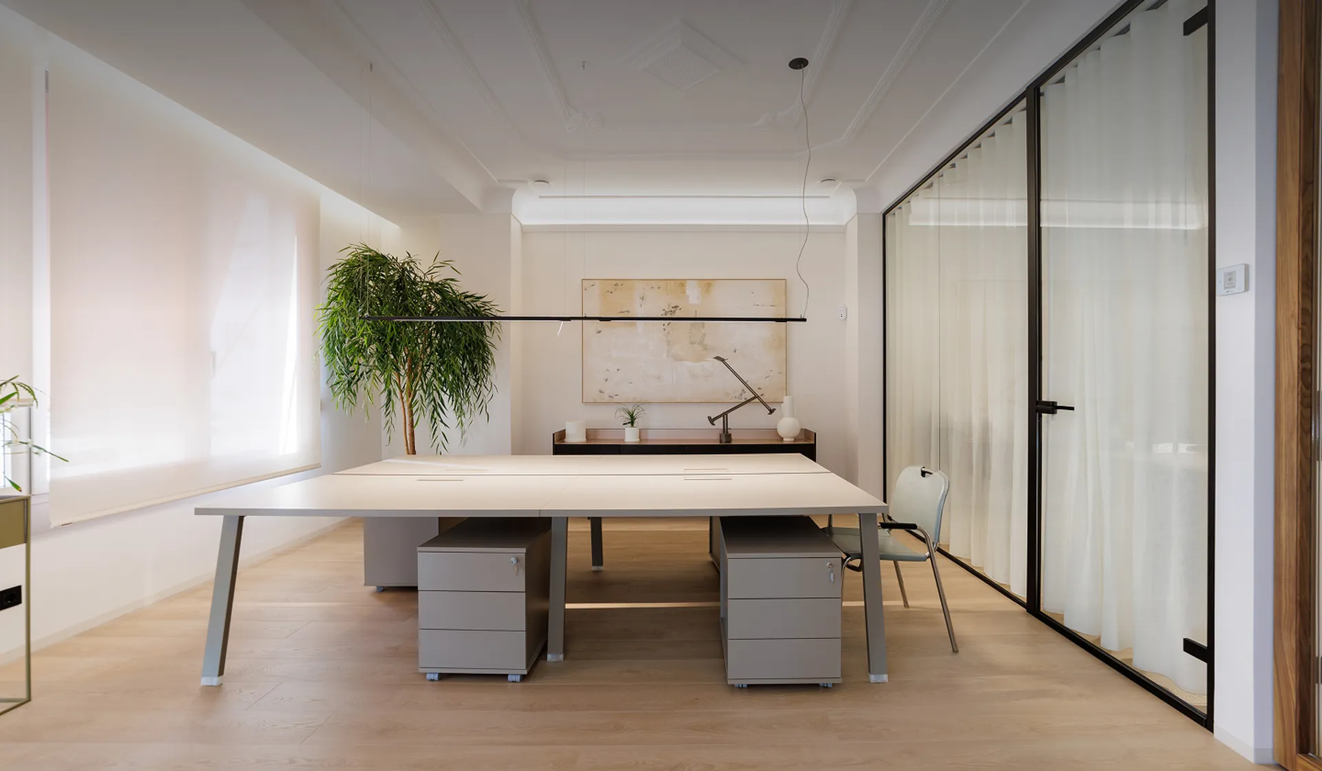 Signature office — workspace lighting environment