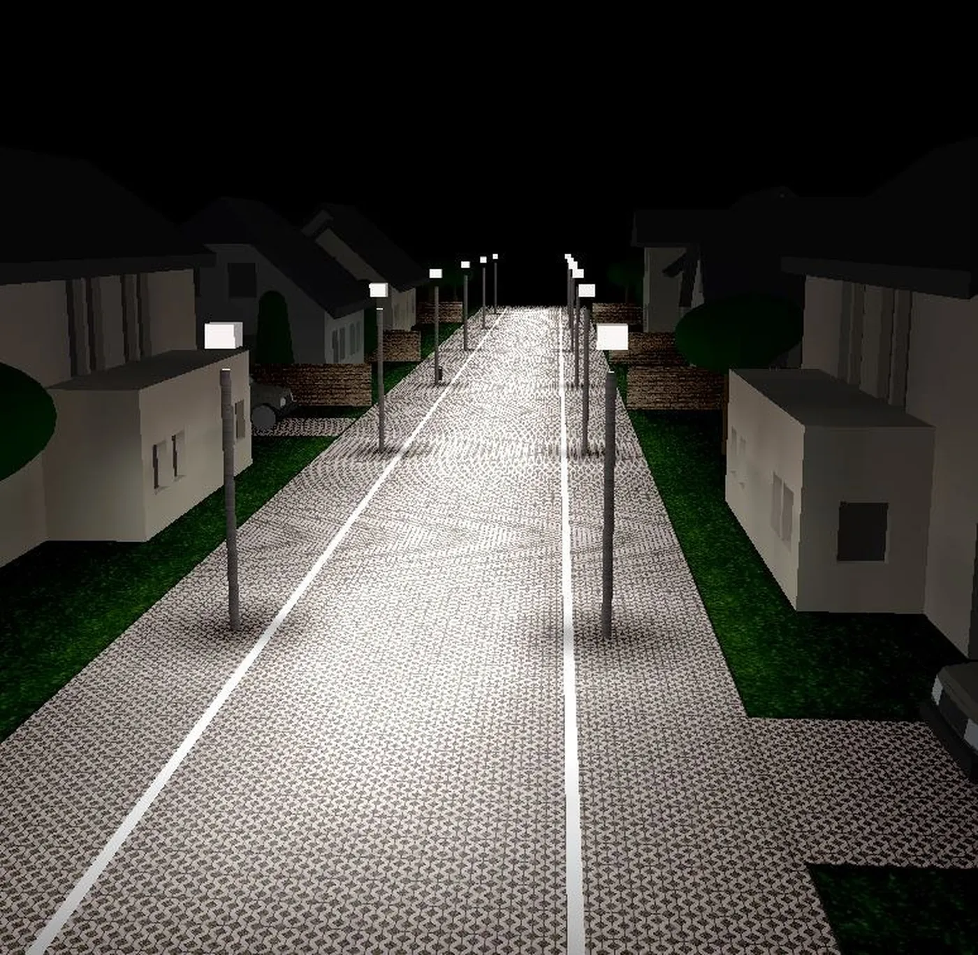 Render 3D de Simon Praga M Basic en ambiente residencial privado