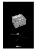Simon K45 - Catalogue Concealed floor boxes