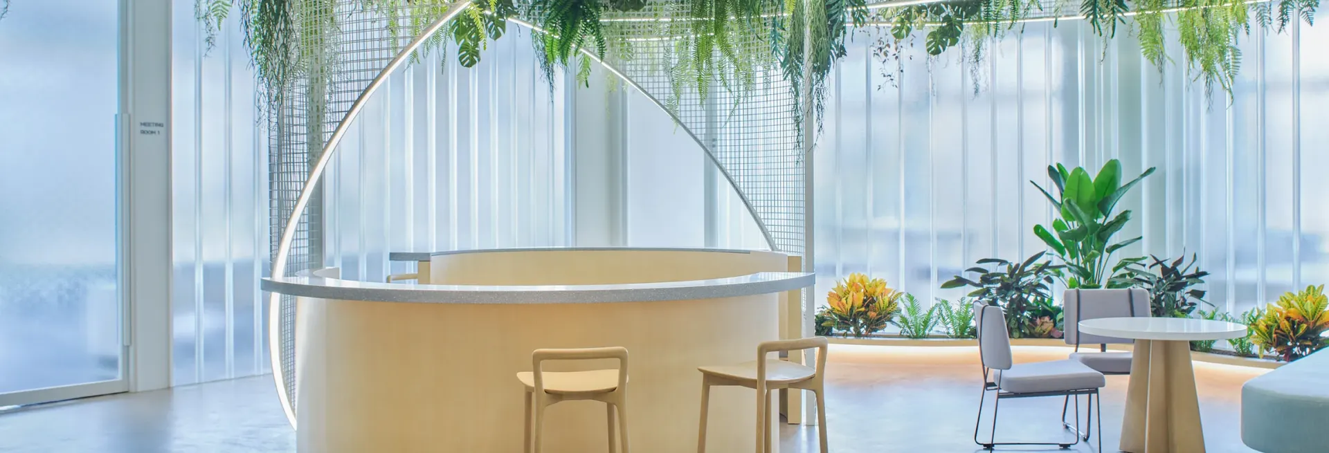 Signature efficiency header — interior with daylight
