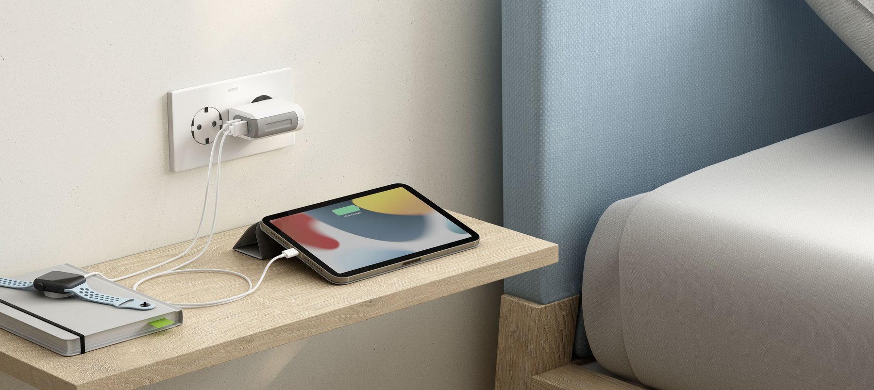 Simon electrical accessories — panoramic banner