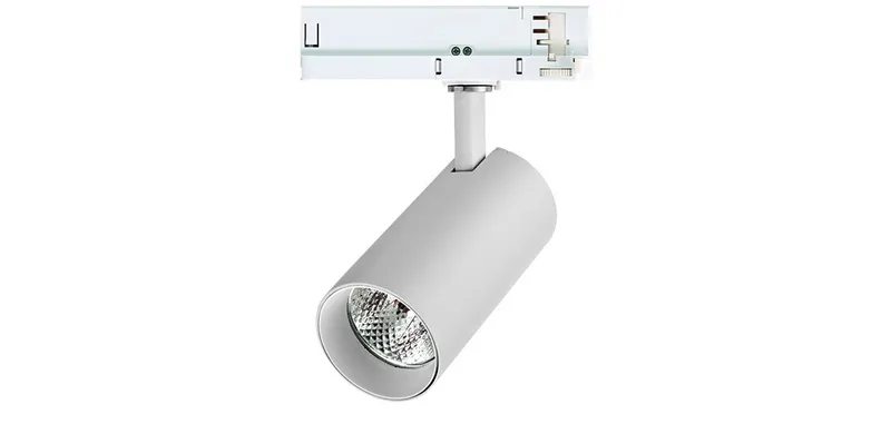 Spotlight Simon 629 blanco apaisado sobre carril, sin caja de driver ni tornillos visibles