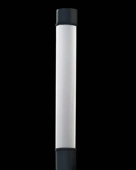 Detail of the Simon Enif optical assembly: upper base and LED tube with opal diffuser.