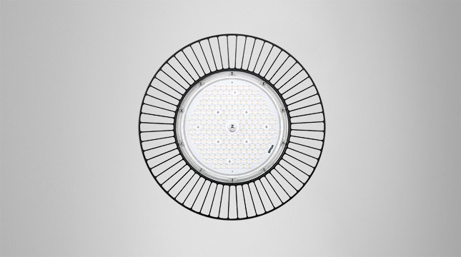 Front view of Simon 816 showing the multiple LEDs and the ribbed reflector