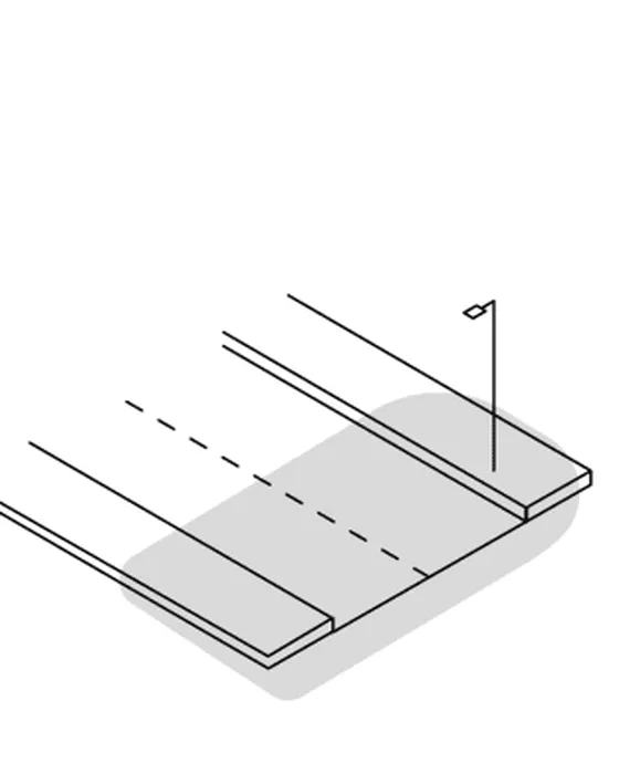 Visual analogy of the RL optics distribution applied in a pedestrian urban environment