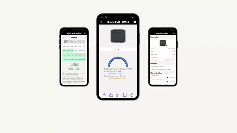 Simon Plug & Drive app for SM40 charging point management