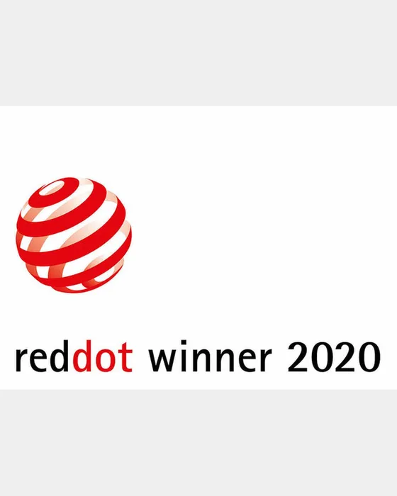 Sello del premio Red Dot Product Design otorgado a Simon Mood