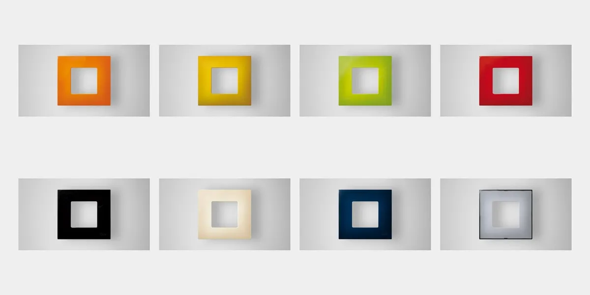 Simon 27 Play Colour range — yellow frame with white mechanism