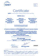 ISO 14001 - Simon Lighting - Environmental Certificate