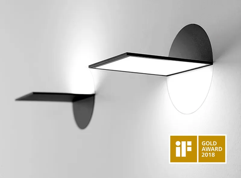 Detalle del sistema de orientación 360° de Simon Loop con sello IF Gold Award 2018 en la esquina inferior derecha