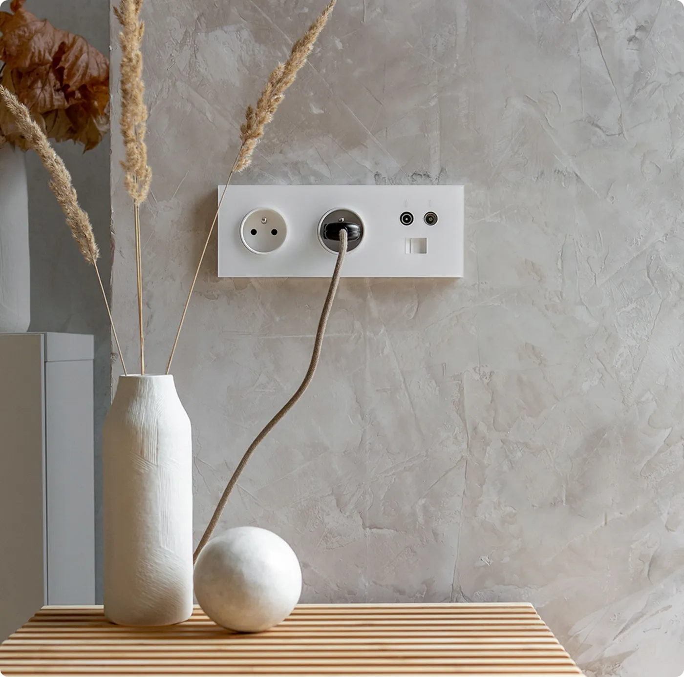 Signature wiring devices integrated in architecture