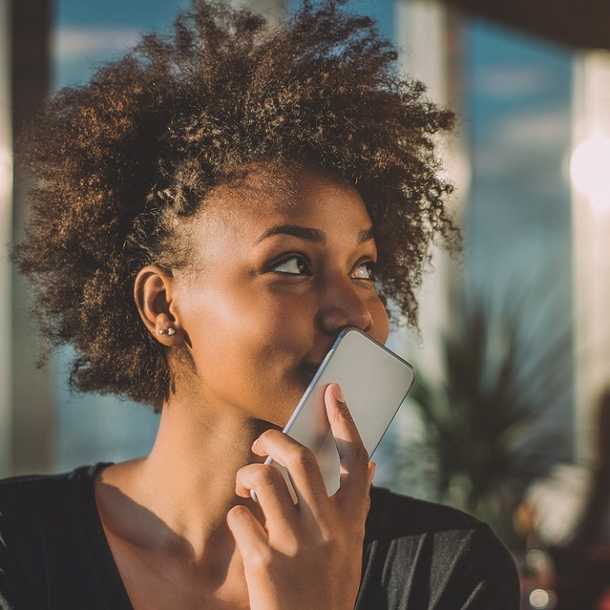 Woman with phone
