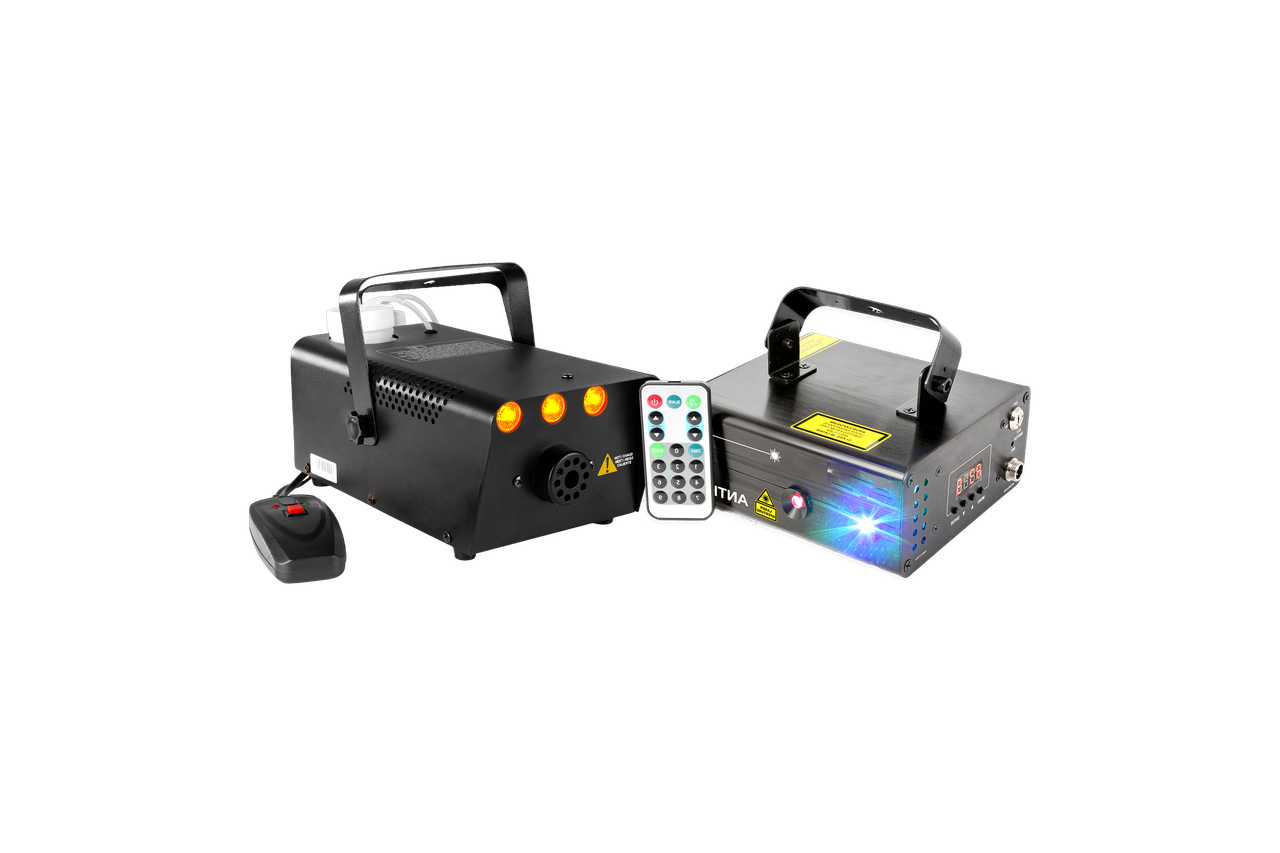 Laser met rookmachine pakket huren