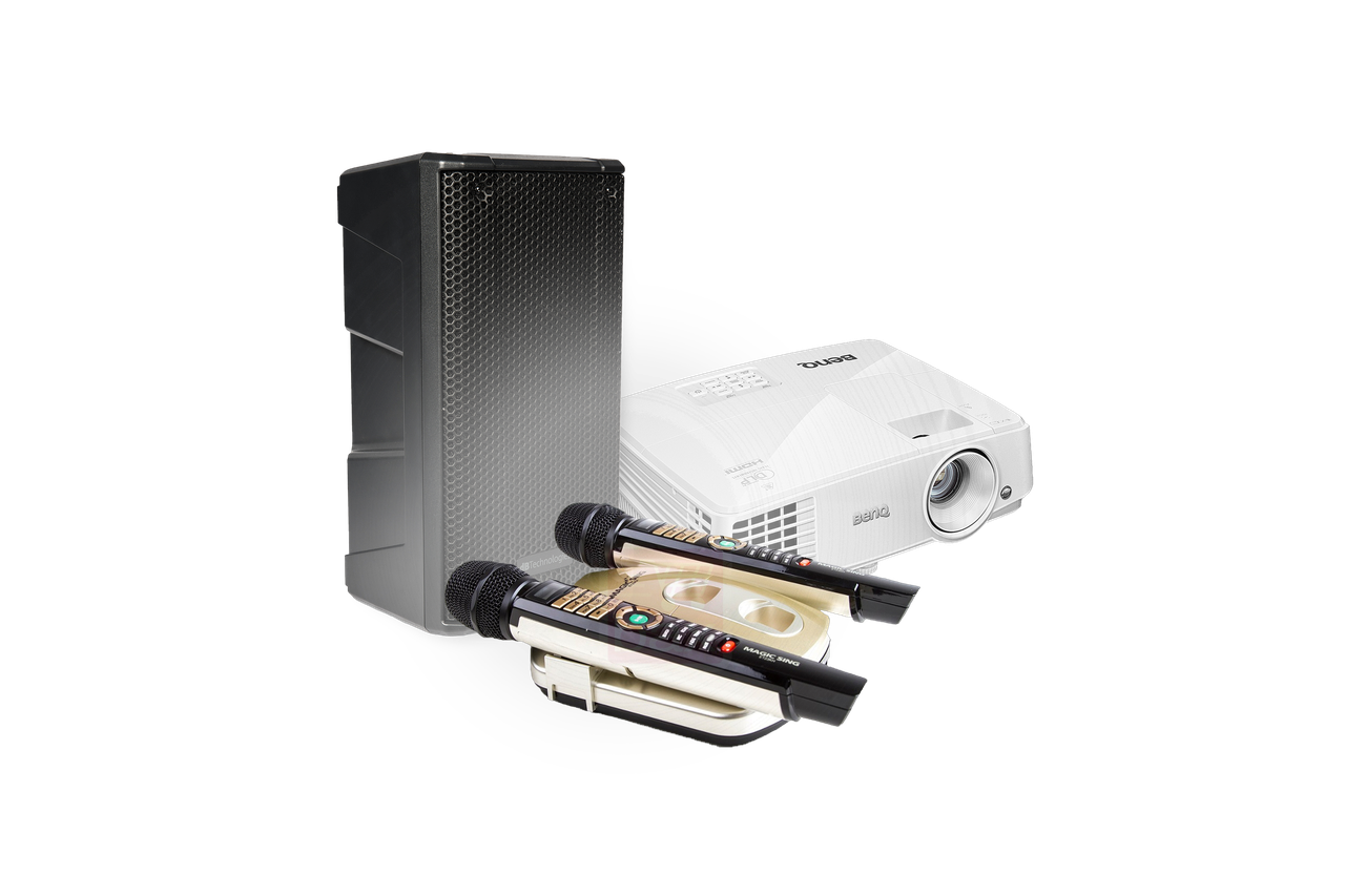 Standaard karaoke set met beeld en geluid huren