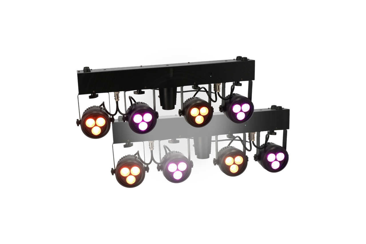 Dubbele lichtset met 8 spots huren