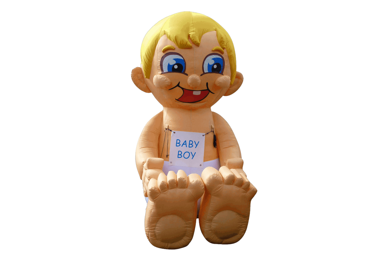Baby opblaaspop huren