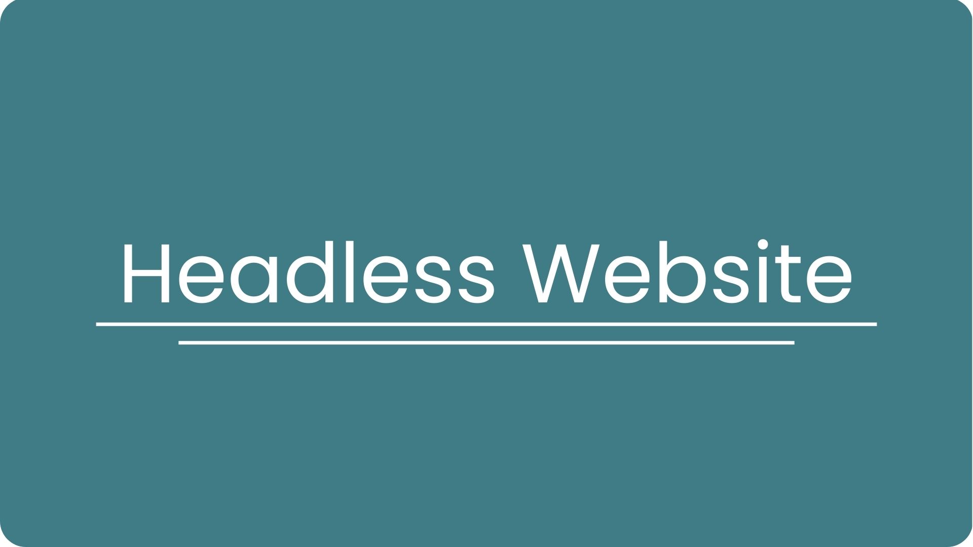Headless website laten maken