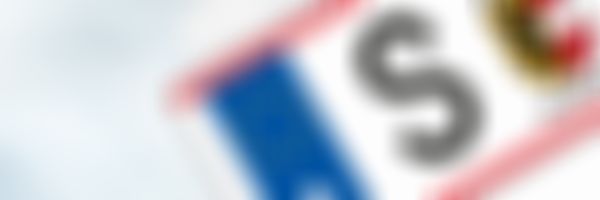 Ausschnitt eines österreichischen Kfz-EU-Kennzeichens