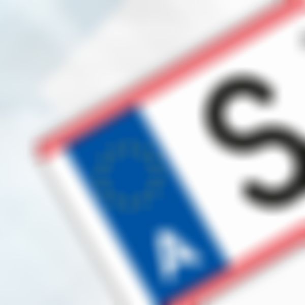 Ausschnitt eines österreichischen Kfz-EU-Kennzeichens