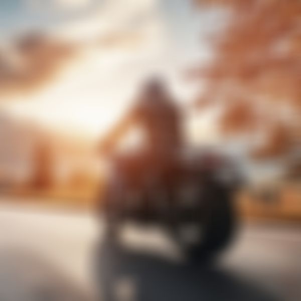 Motorrad-stilllegen - Motorradfahrer im Herbst auf der Landstraße unterwegs