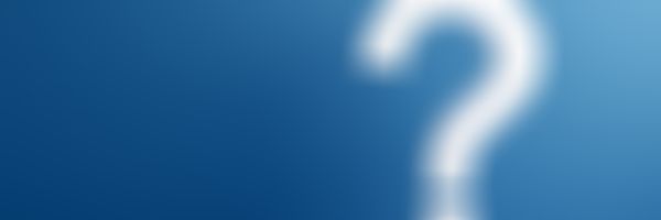 weißes Fragezeichen auf blauem Hintergrund