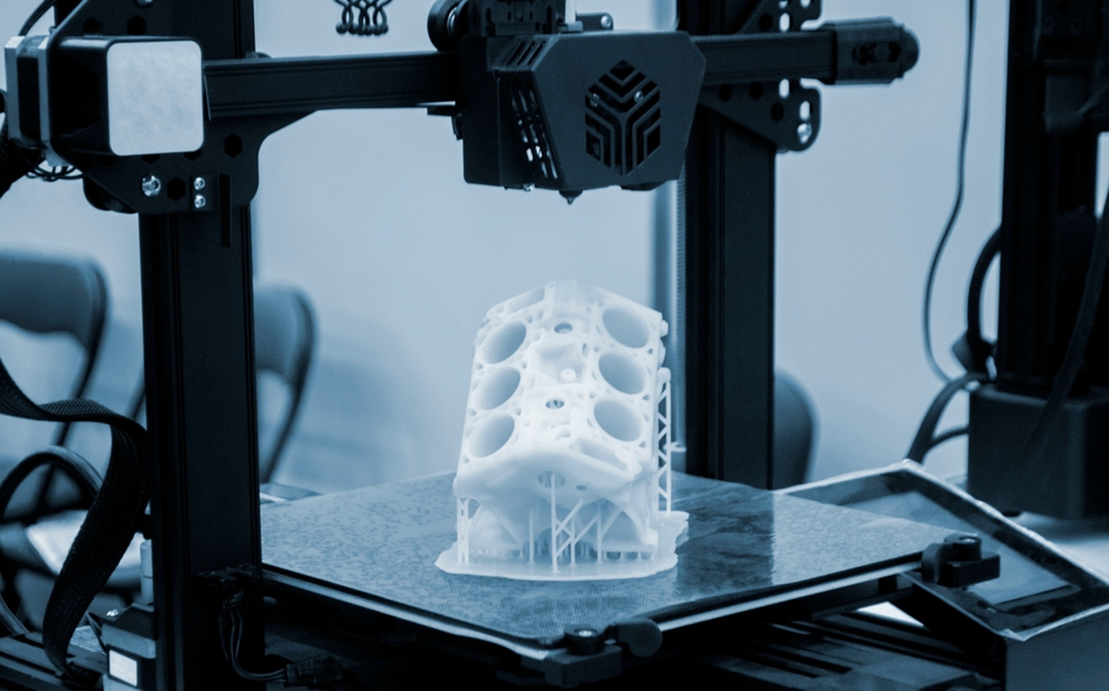 Prototype of car engine printed on 3D