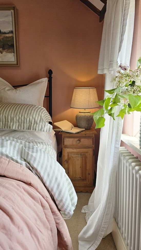 Petit Breton Stripe Bed Linen Set in Eucalyptus
