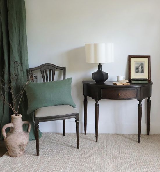 Midnight Demi Lune Console Table