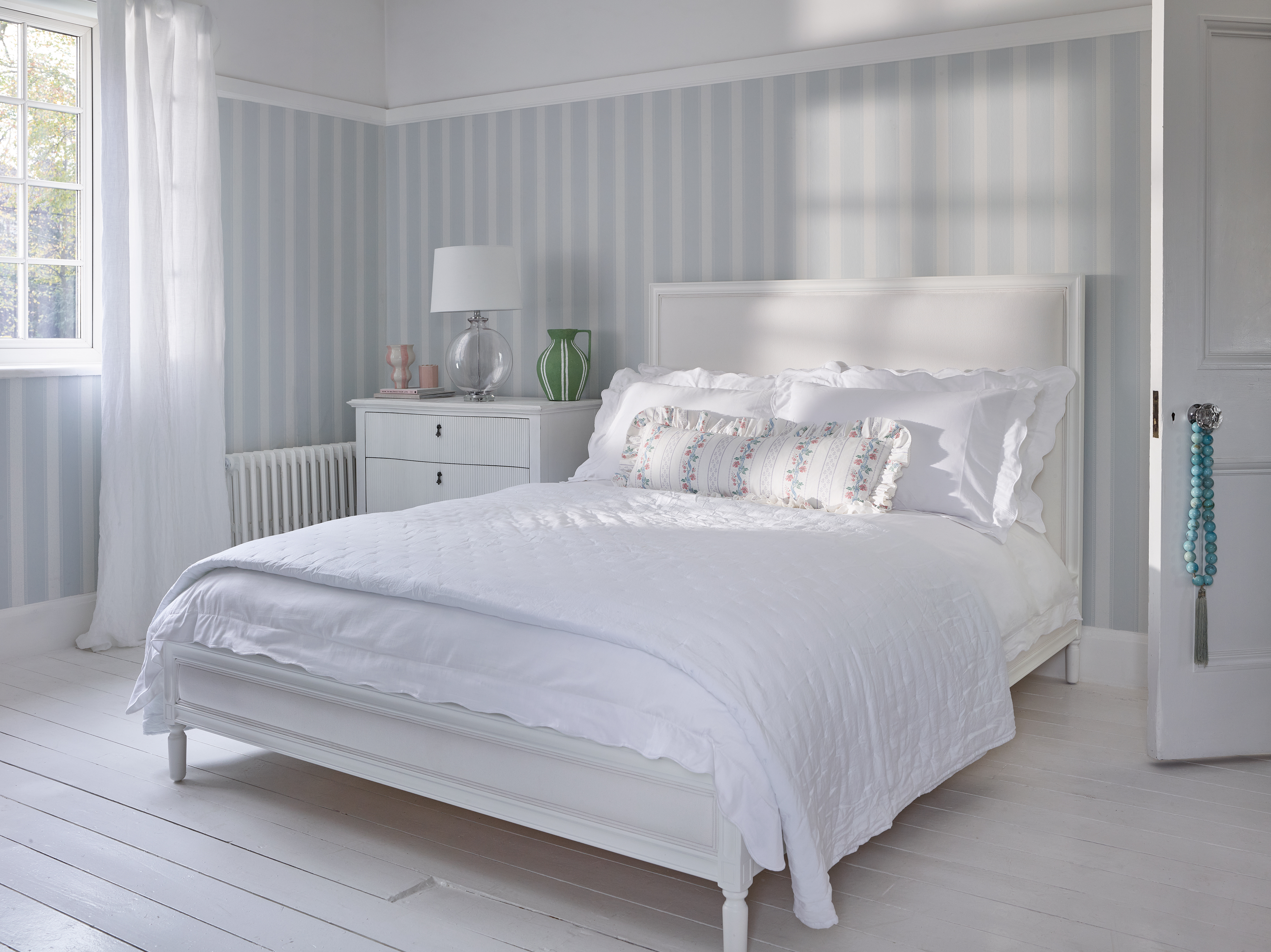 White Upholstered Bed