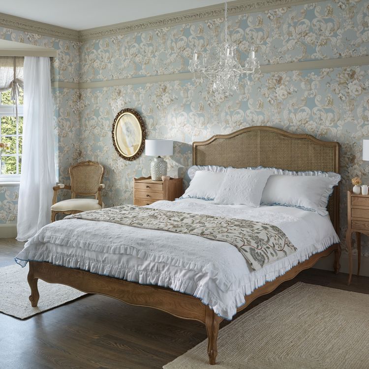 Love Story Rattan Wooden Bed