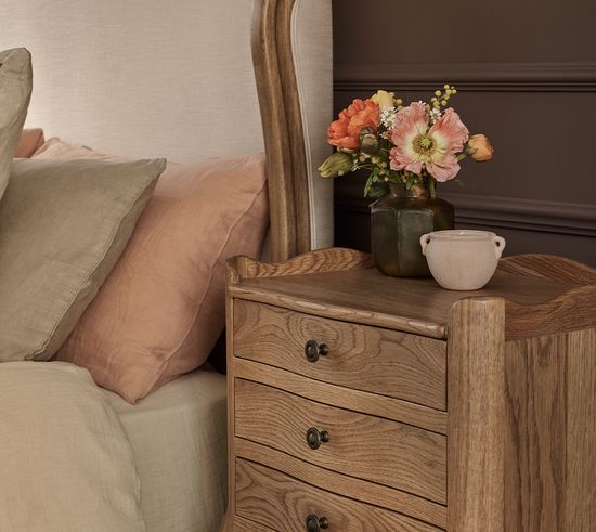 Love Story 3 drawer bedside