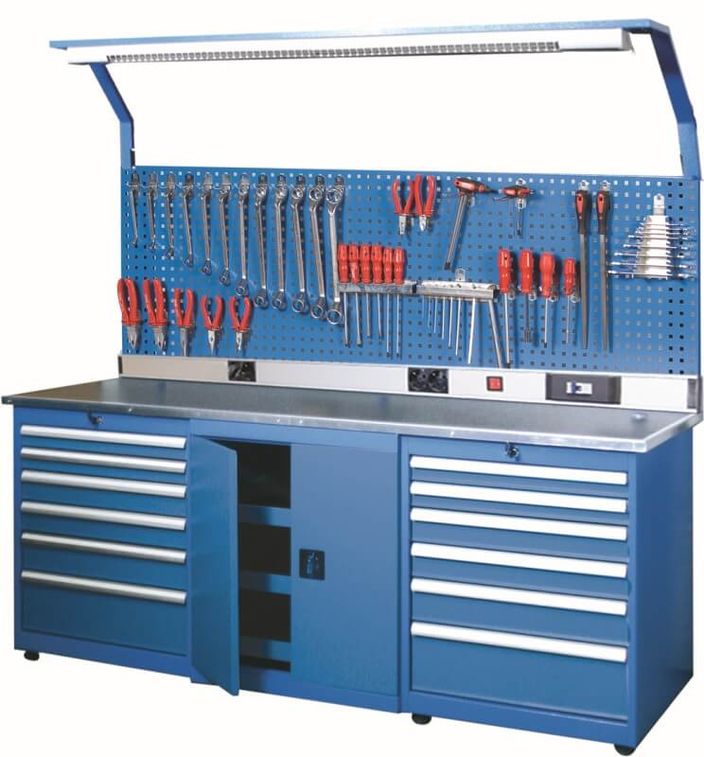 Huvema Werkbank 220 x 75cm met verlichting K3425