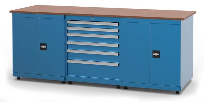 Huvema Werkbank 220 x 75cm BL 6D 1C K3575