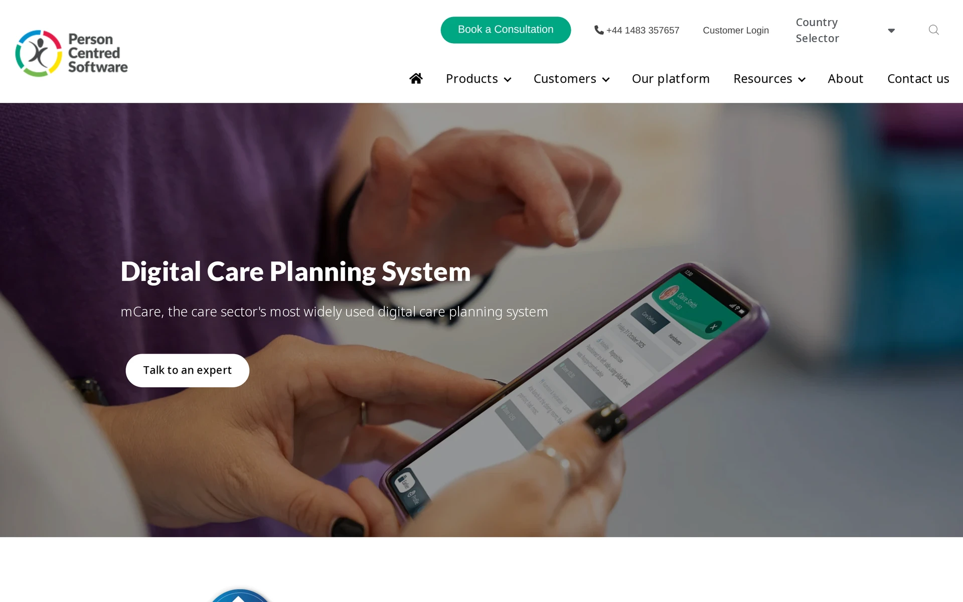 Person Centred Software structured assessments and bedside care records