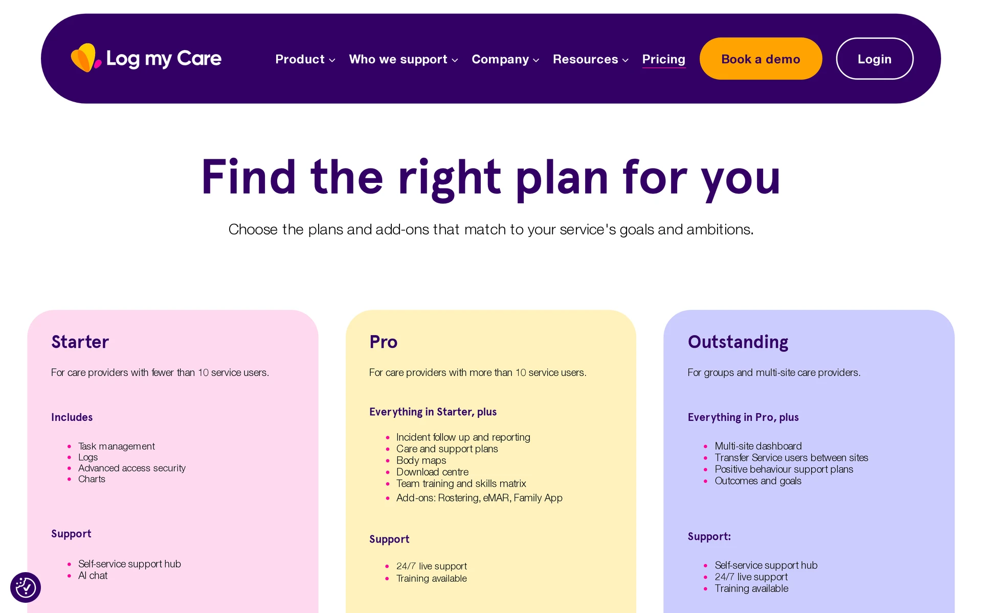 Log My Care offline care-record platform with caregiver app and web administration