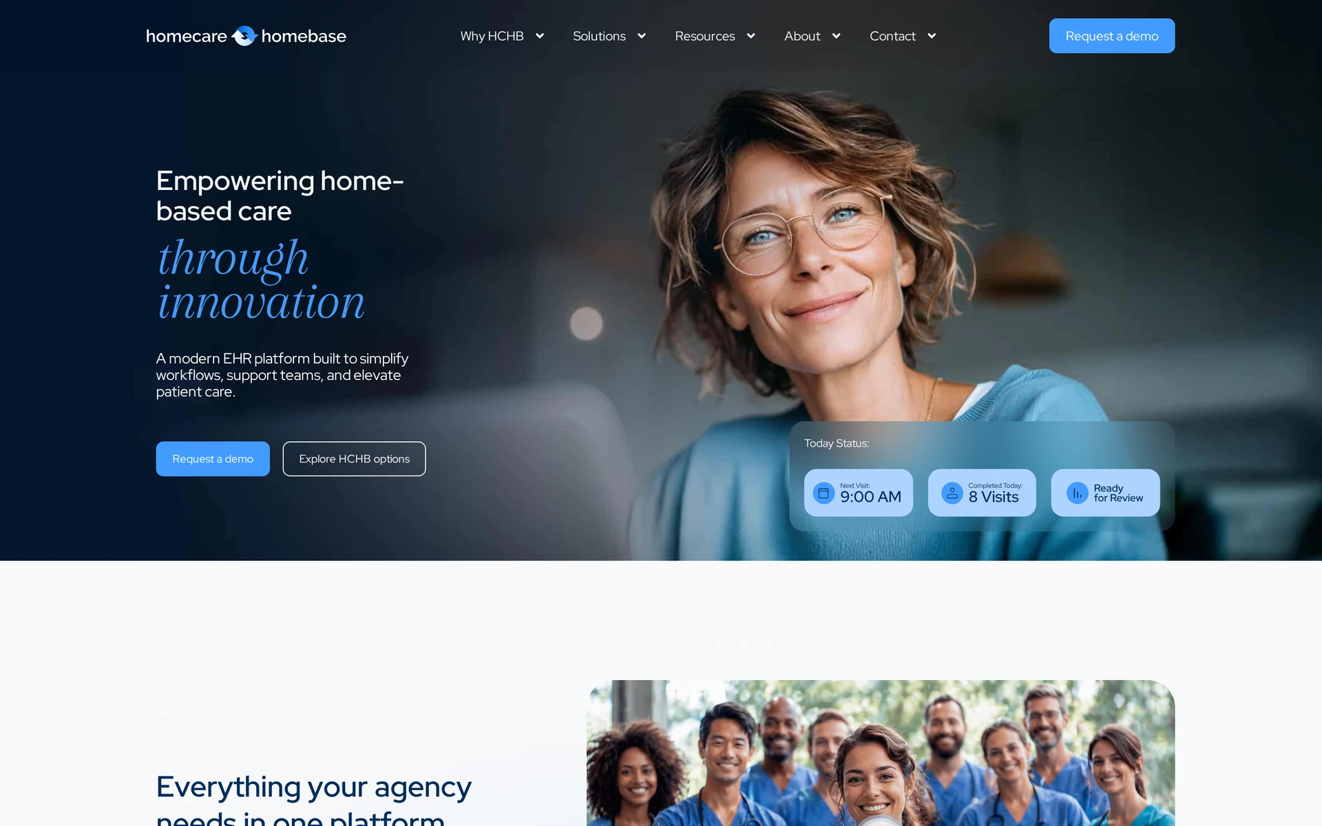 Homecare Homebase skilled home health, hospice, agency, and revenue-cycle workflows