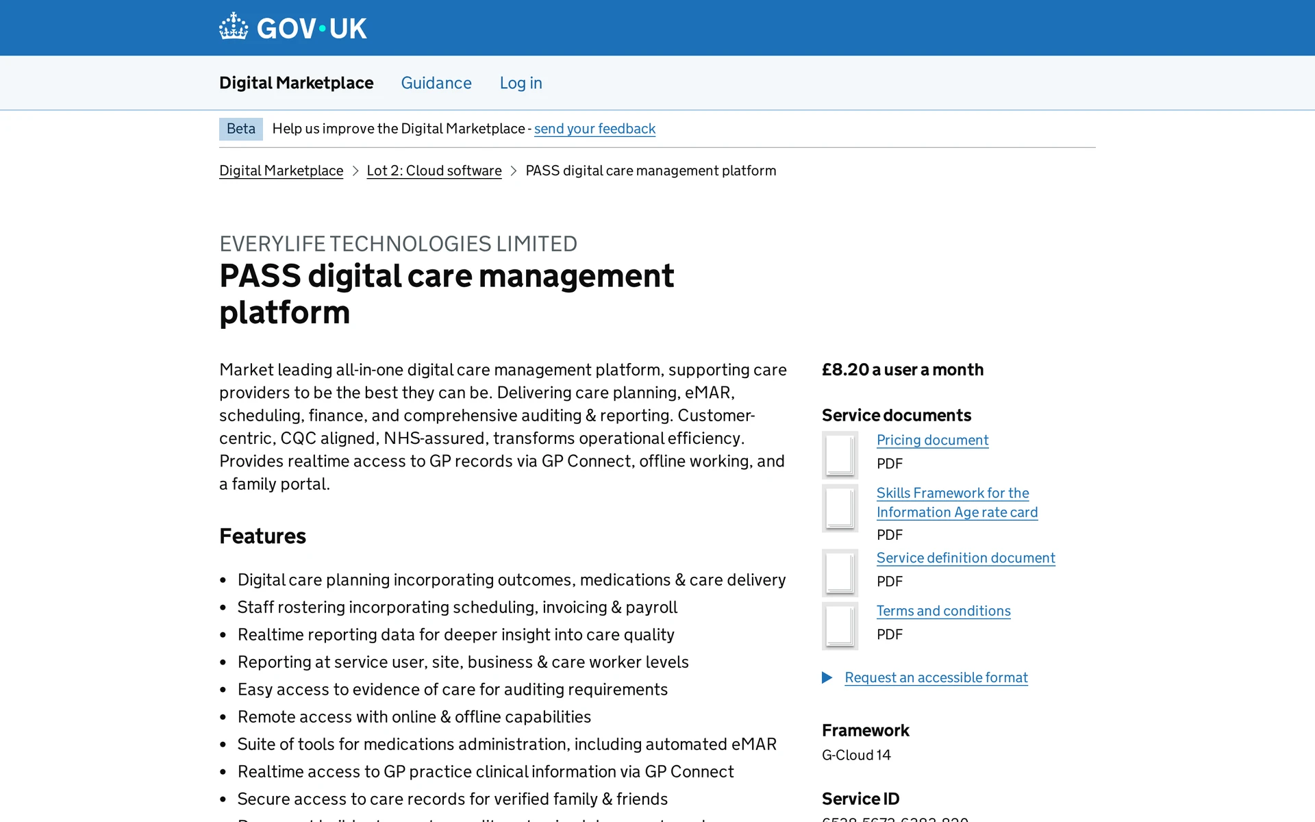 PASS by everyLIFE care plans, eMAR, rostering, and field notes