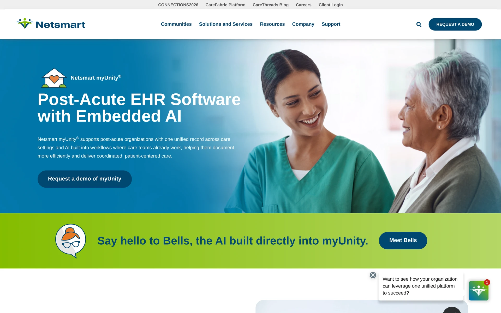 myUnity Senior Living longitudinal EHR across senior living and post-acute care