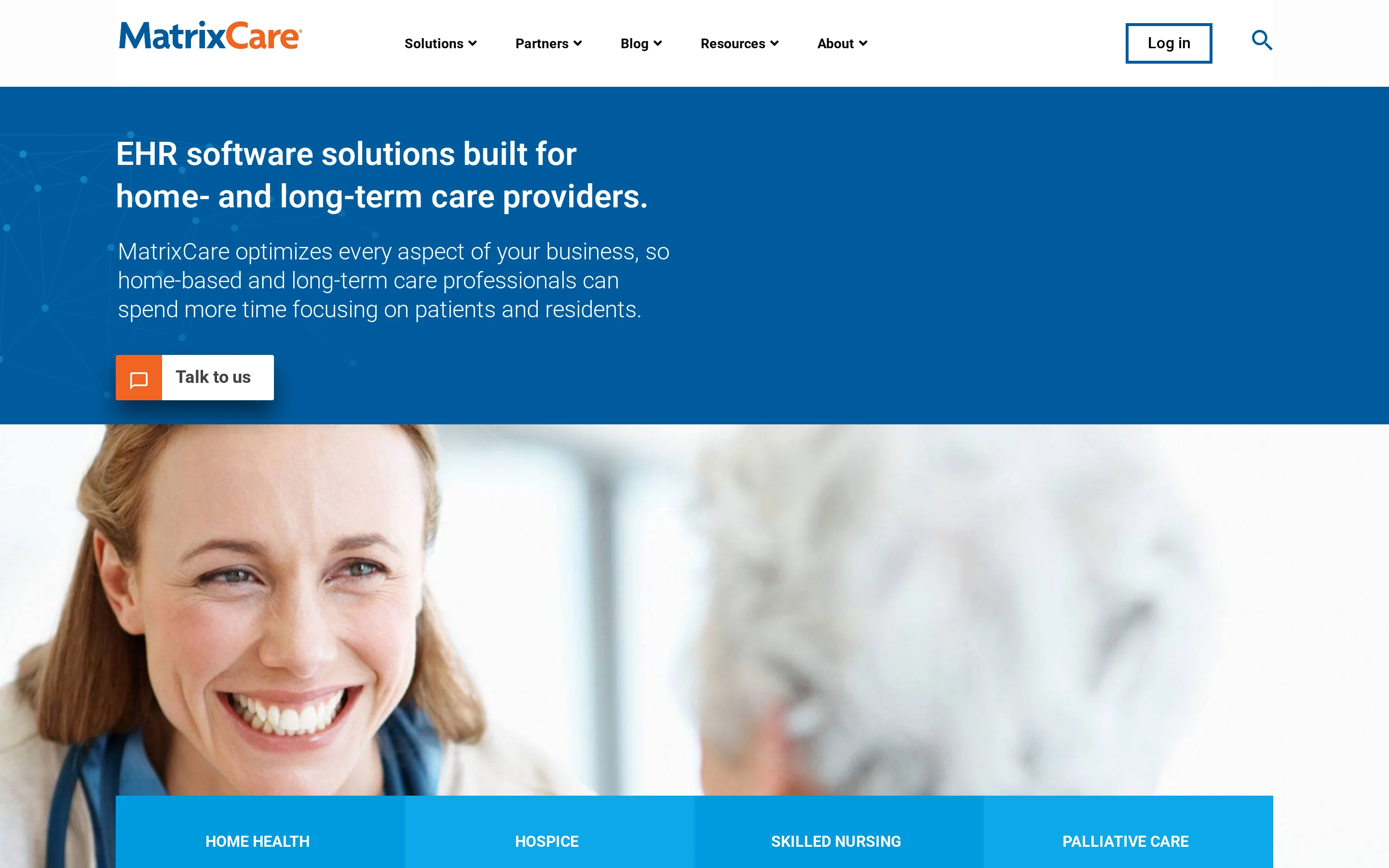 MatrixCare enterprise records for home health, hospice, and long-term care services