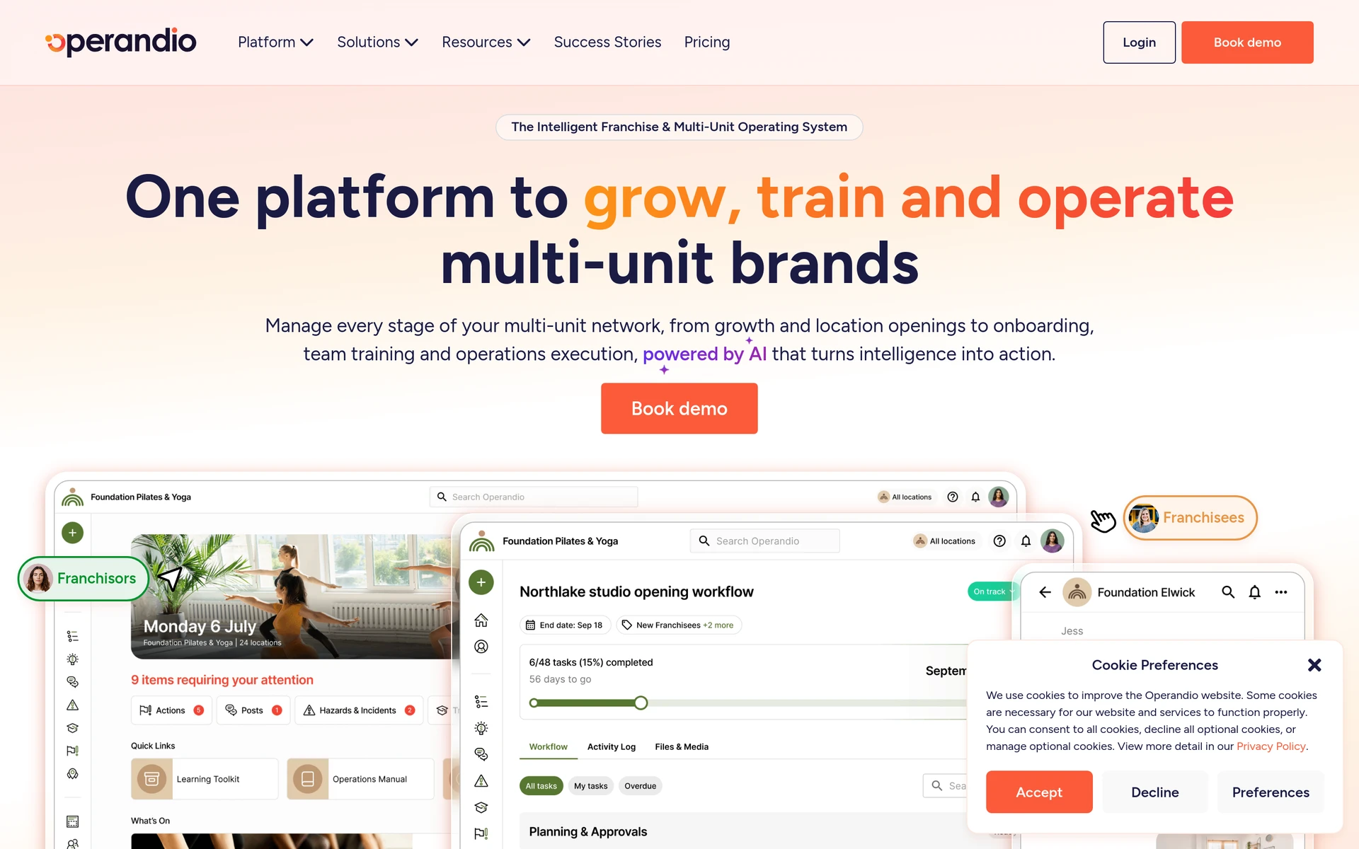 Operandio multi-location platform for recurring site work, inspections, and food-safety tasks