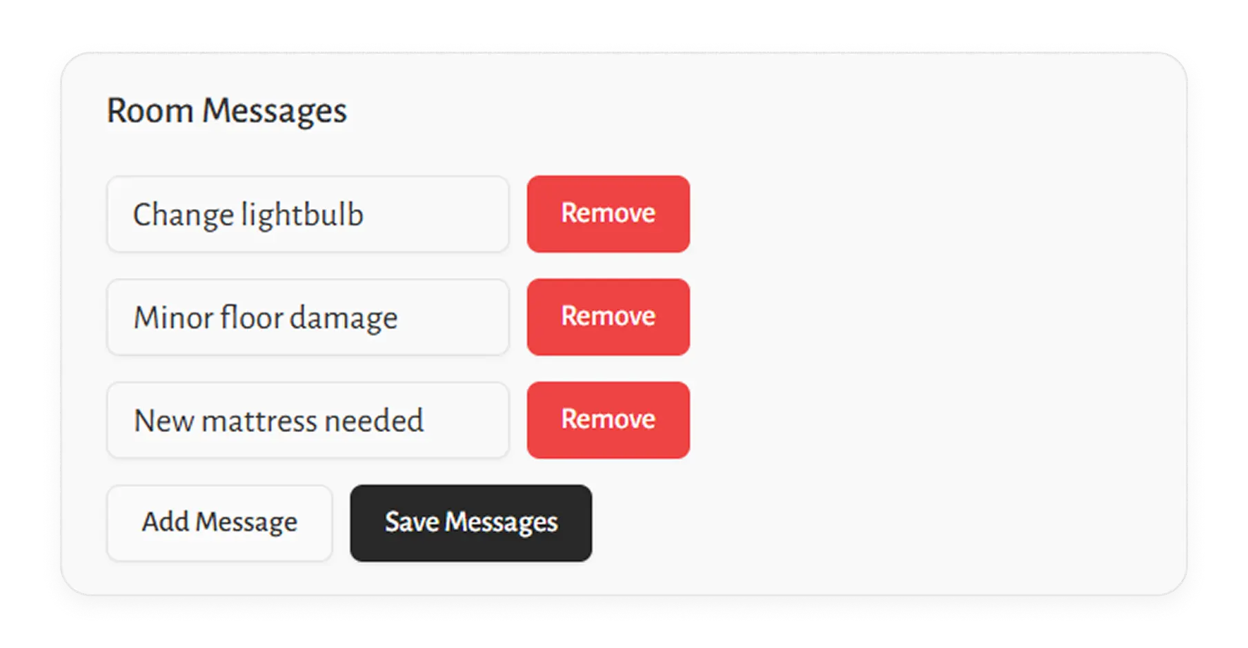 Report issues instantly with room messages