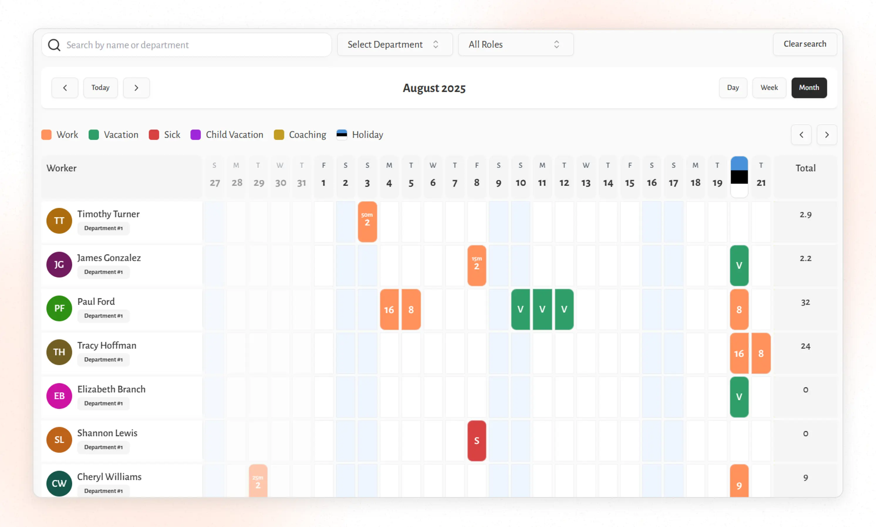 Your full staff schedule, handled in minutes